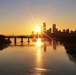 선유도공원 일출 사진