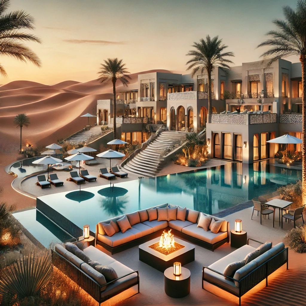 사막에 있는 럭셔리 리조트 관련 사진