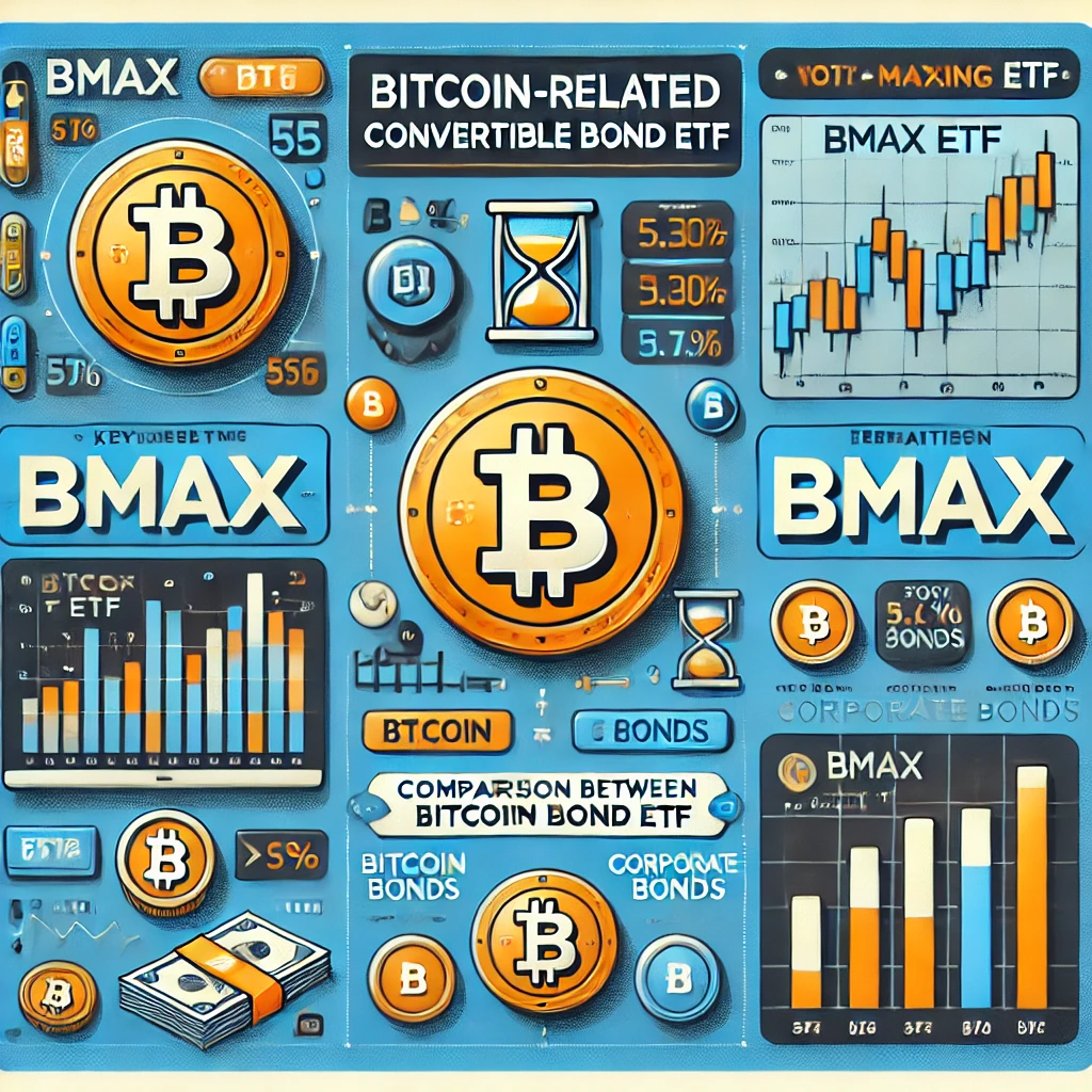 MSTR 전환사채 ETF 출시 (티커:BMAX) 관련 창작 이미지