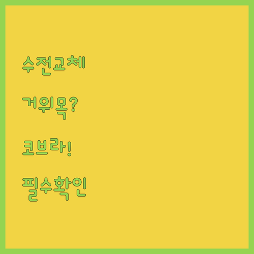 주방 싱크대 수전 교체 전 필수 확인..