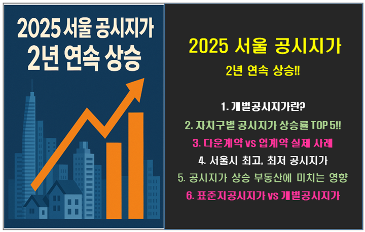 2025년 서울 공시지가 2년 연속 상승, 가장 비싼 땅은 어디?