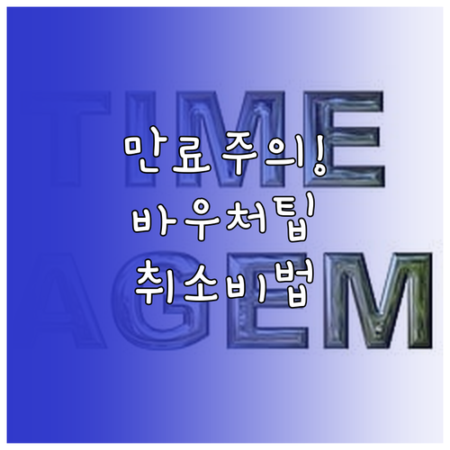 바우처 사용기한 만료 전 필수 확인 ..