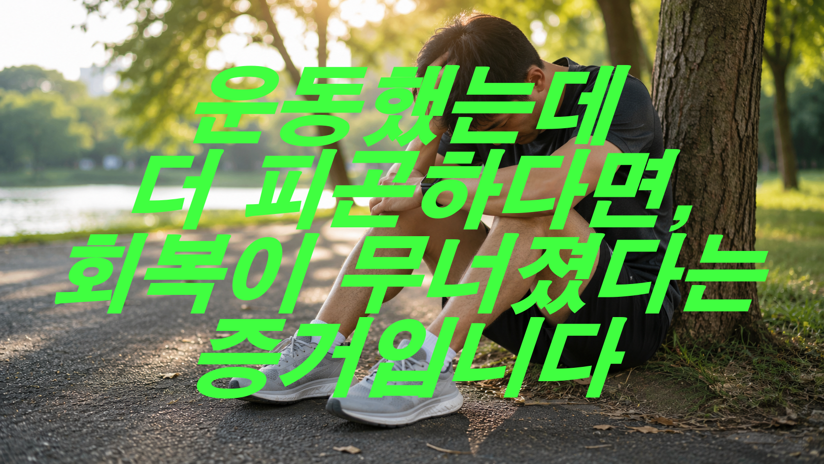 운동했는데 더 피곤하다면, 회복이 무너졌다는 증거입니다