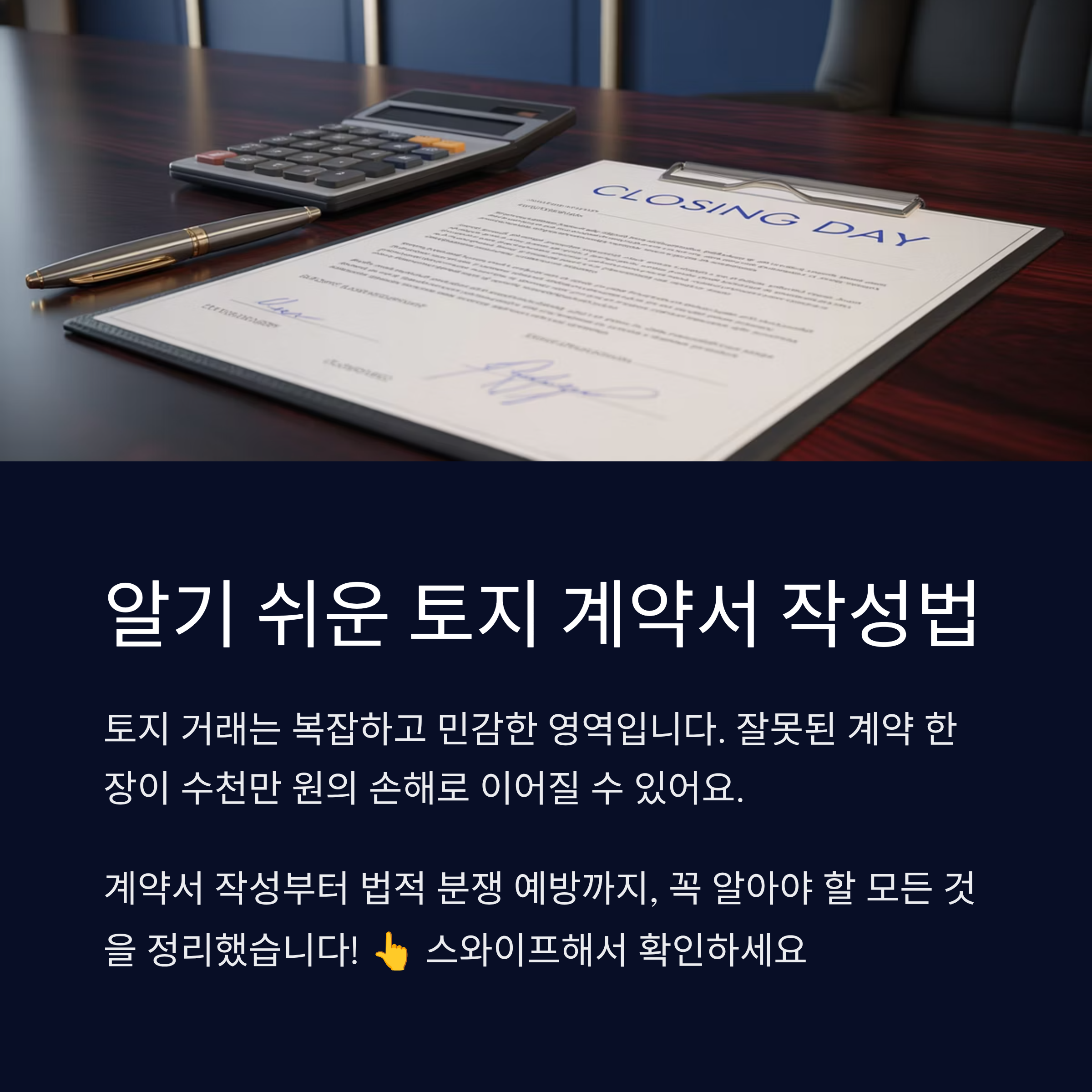 알기 쉬운 토지 계약서 작성법