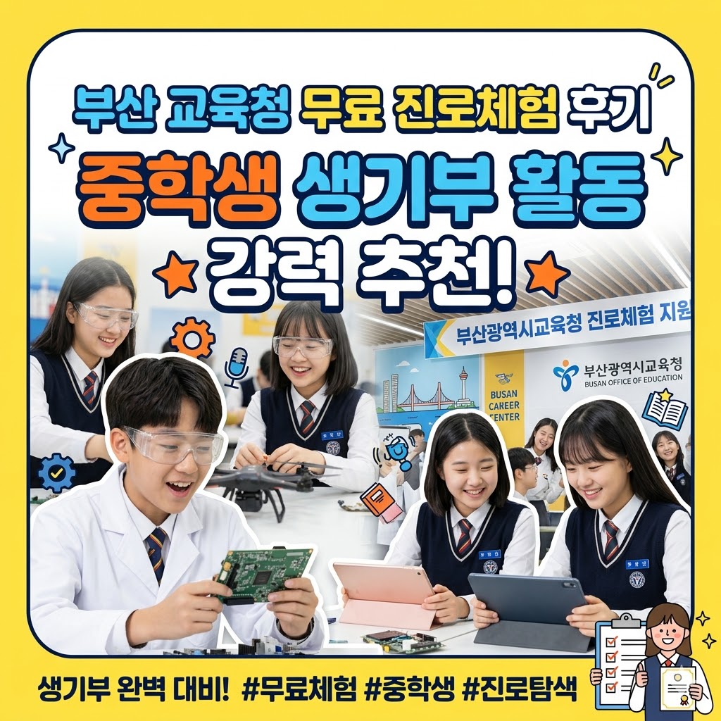 부산 교육청 무료 진로체험 후기｜중학생 생기부 활동 추천