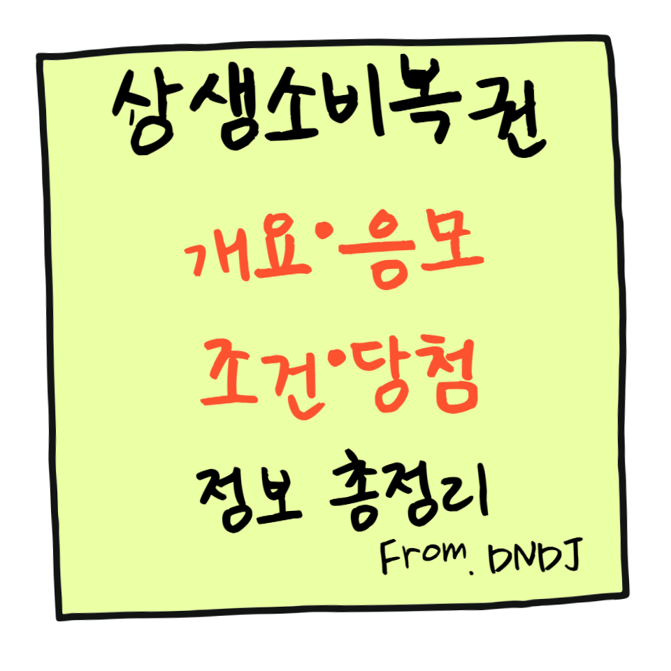 상생소비복권 참여방법·응모조건·당첨혜택 총정리