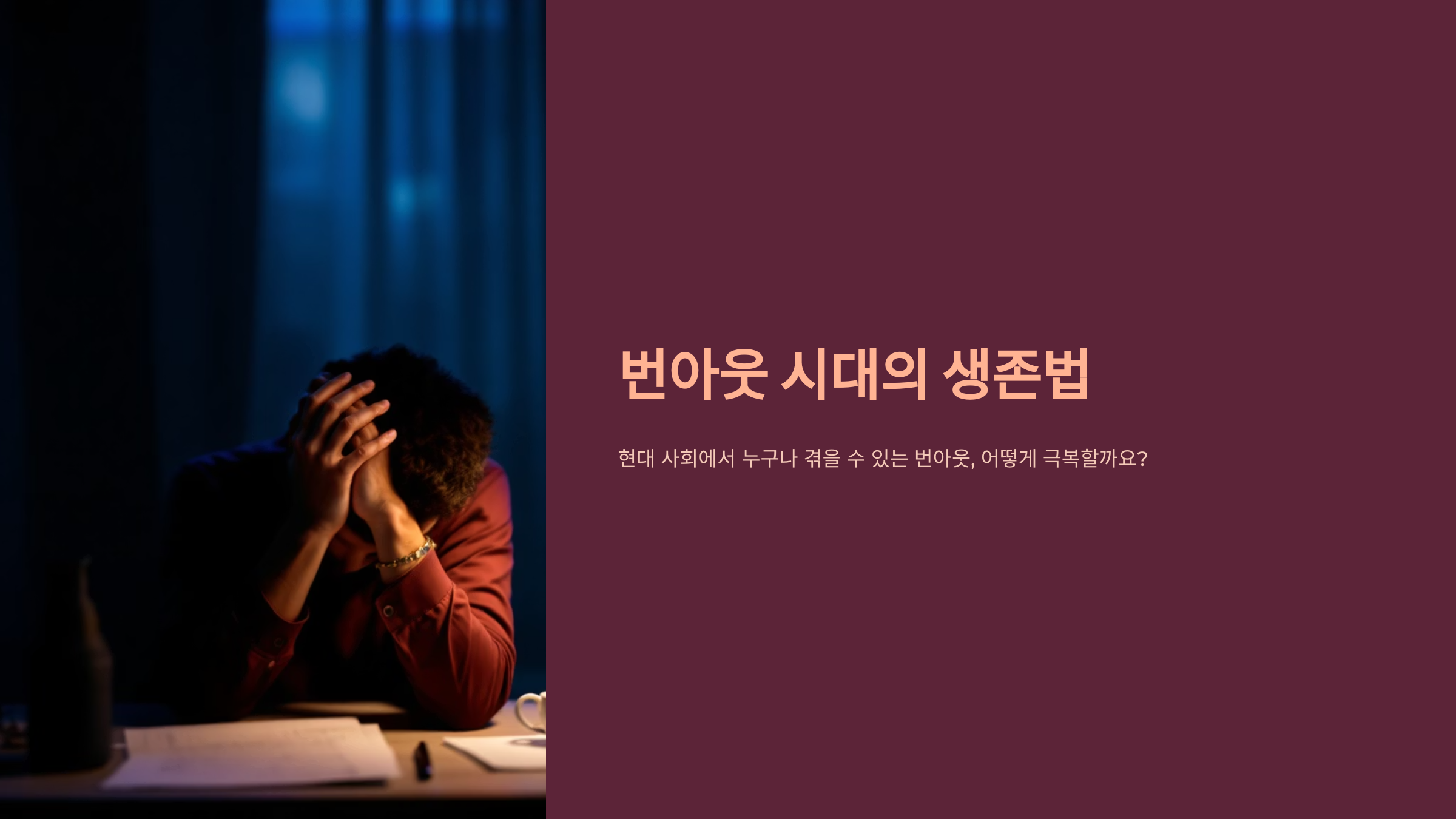 머리를 감싸고 고민하는 남자