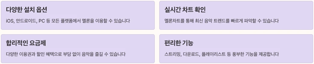 멜론 앱 다운로드 핵심 요약 정리