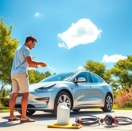 여름철 전기차 세차 관리