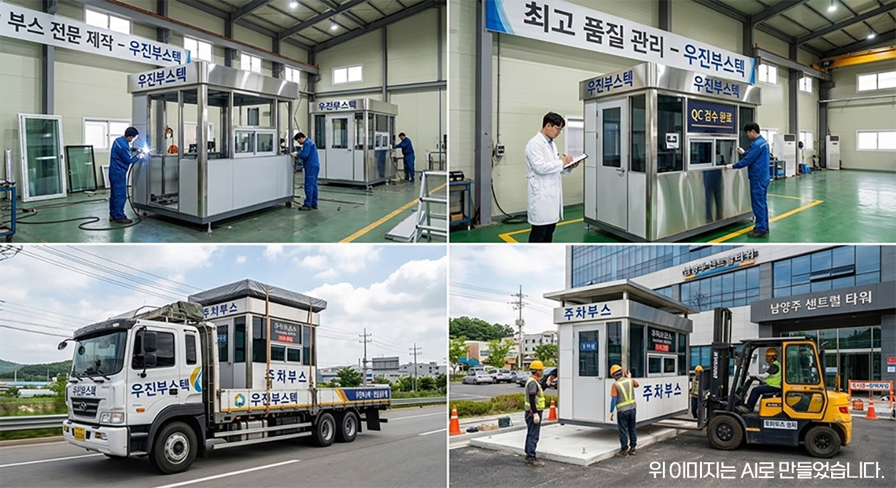 우진부스텍 제작 및 출고과정