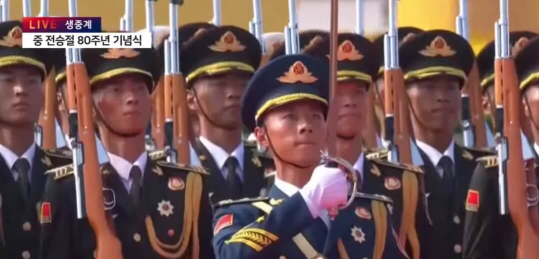 전승절 당일 CCTV 공식 방송 화면