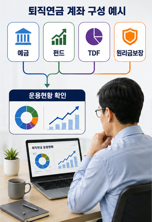 퇴직연금 운용현황과 계좌조회 흐름 확인
