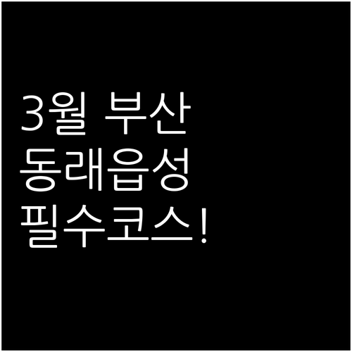 3월 부산 여행의 정수 동래읍성 성곽..