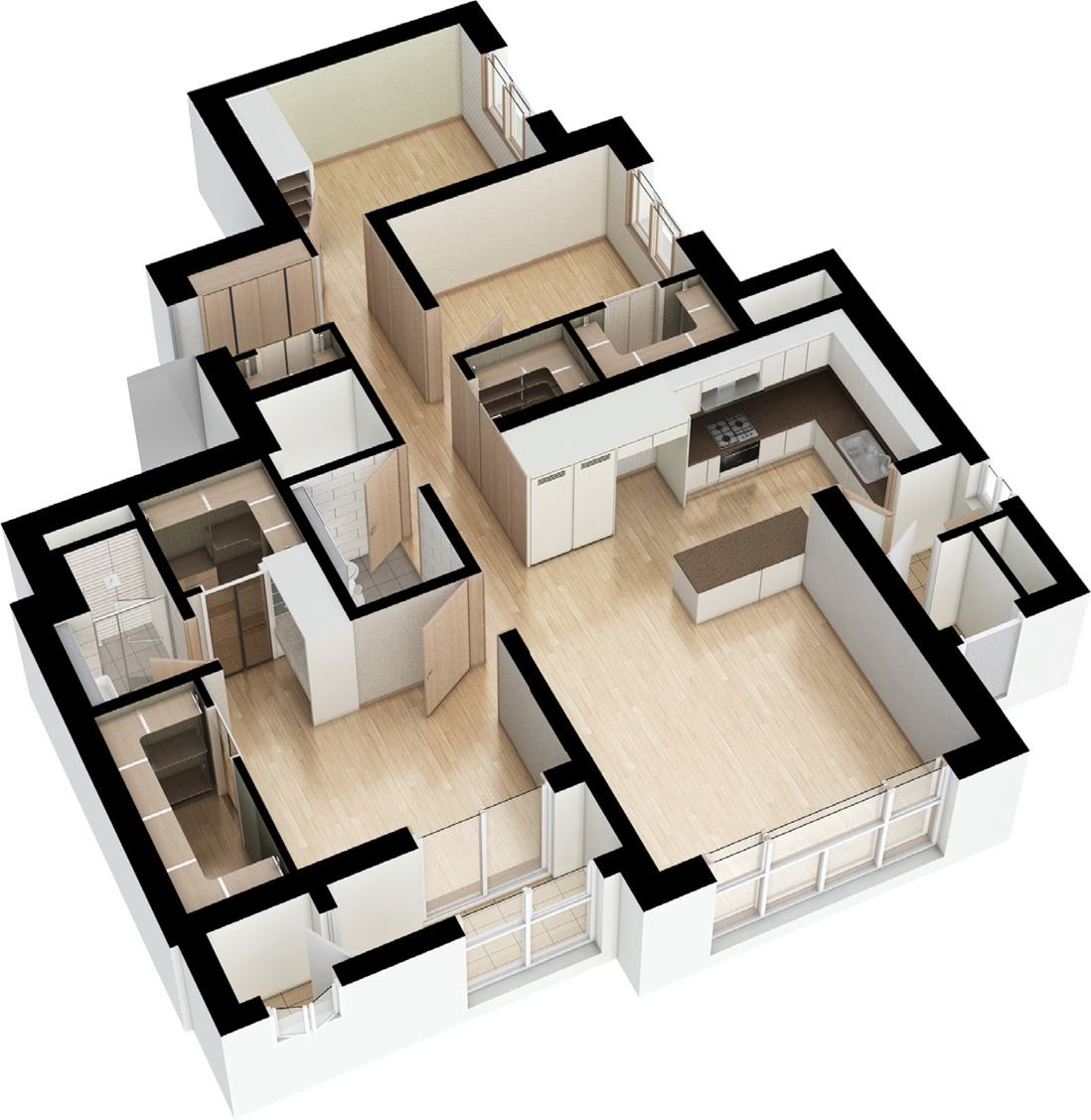 더샾송도 마리나베이 - 84D 평면도