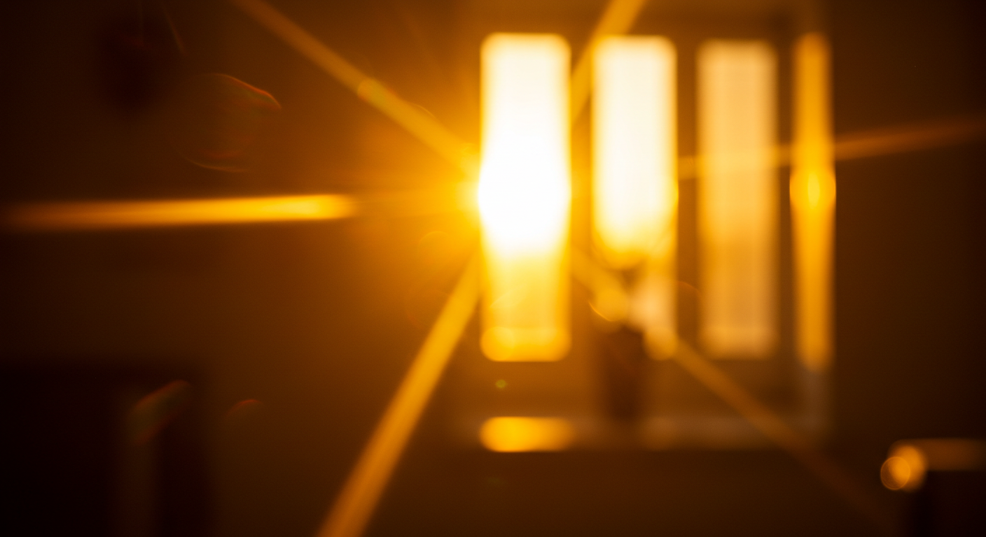 따뜻한 햇살이 비치는 조용한 실내, 존재의 온기를 상징하는 이미지