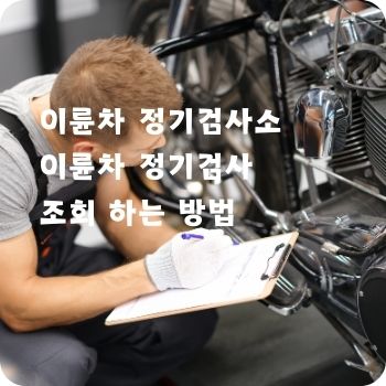 이륜차 정기검사소 및 조회 하는 방법