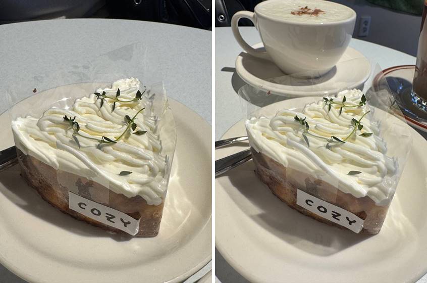 여수웅천카페, 코지커피하우스 우유치즈케이크