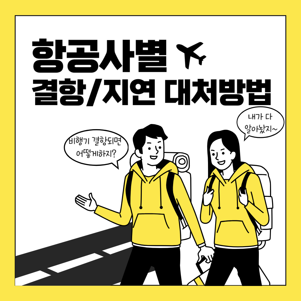 항공사별 결항/지연 대처방법 알아보기