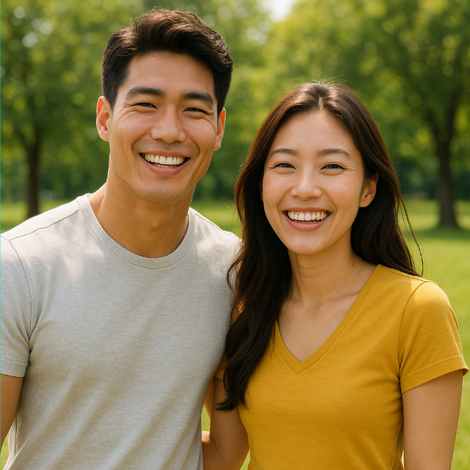 지루성 두피가 없는 건강한 남여