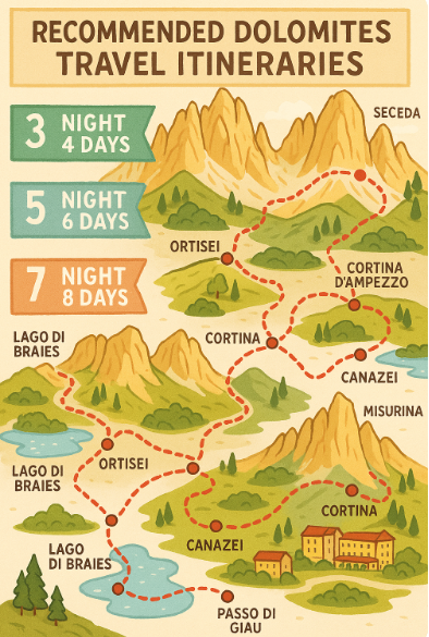 돌로미티 일정별 추천 여행 코스 이미지