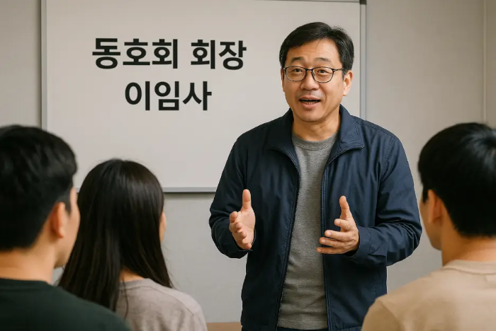 동호회-회장-이임사