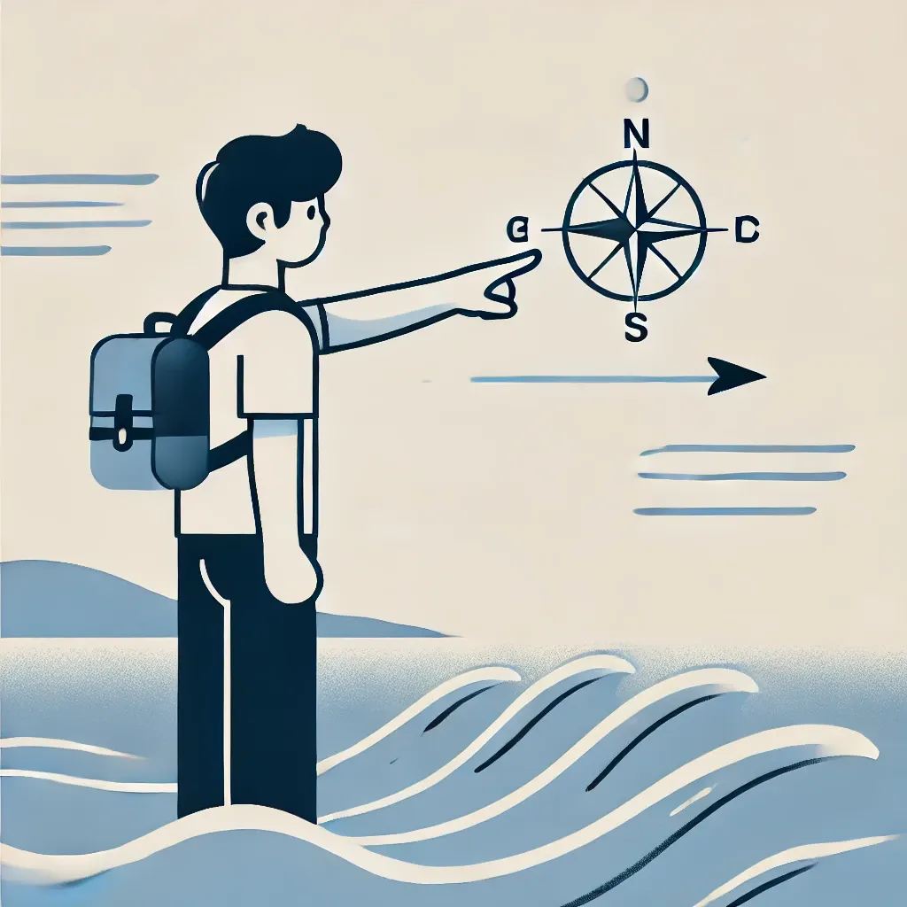 조류 방향을 체크