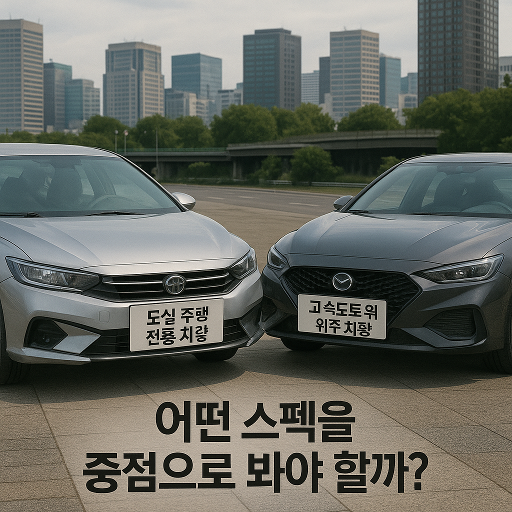 도심 주행 전용 차량 vs 고속도로 위주 차량: 어떤 스펙을 중점으로 봐야 할까?