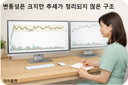 변동은 있지만 방향이 정리되지 않은 시장