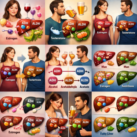 여성과 남성의 알코올 대사 구조