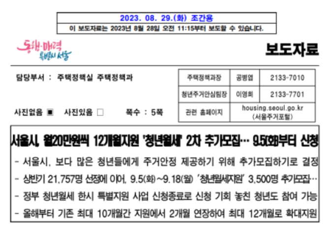 청년월세지원