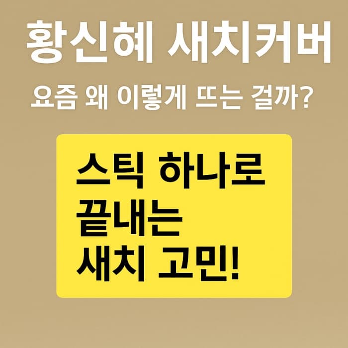 황신혜 새치커버, 컨실러 스틱 하나로 끝내는 새치 고민!