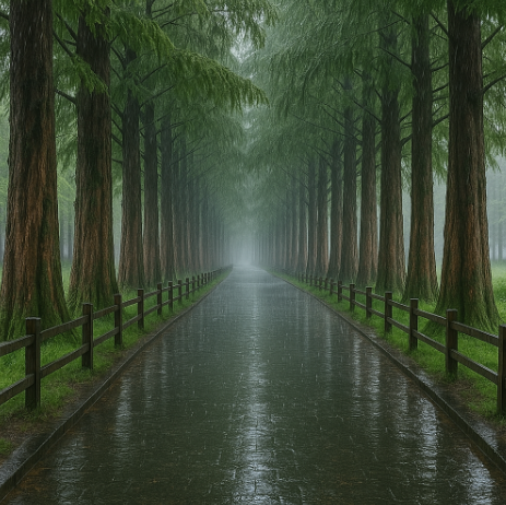 비오는날 담양여행 메타세쿼이어길