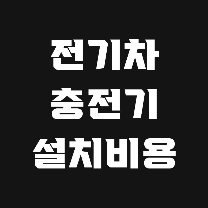 검정색 배경에 전기차 충전기 설치비용이라고 흰색으로 적힌 썸네일