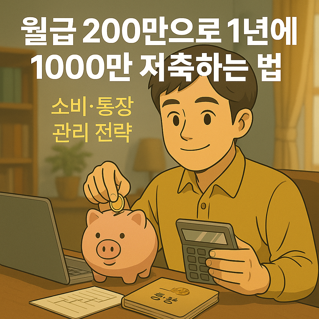 월급 200만원으로 1년에 1000만원 저축하는 법|소비·통장 관리 전략