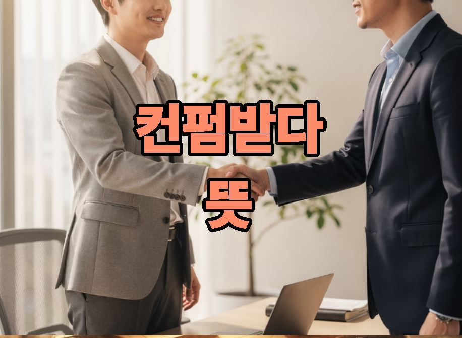 컨펌받다 뜻