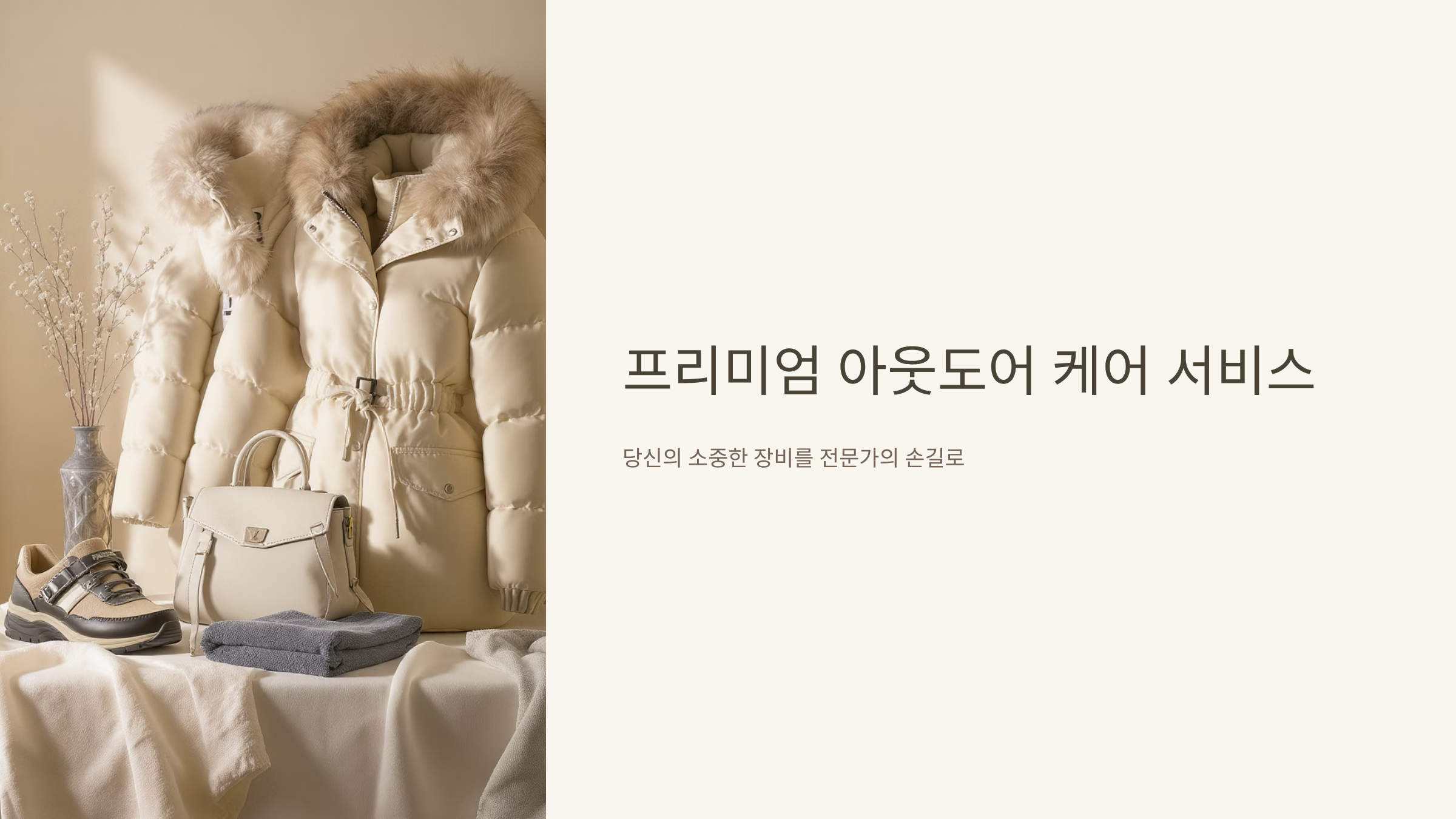 아웃도어 겨울용품 관리 프리미엄 서비스