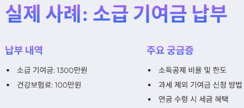 공무원 육아휴직 후 소급기여금 소득공제 가이드