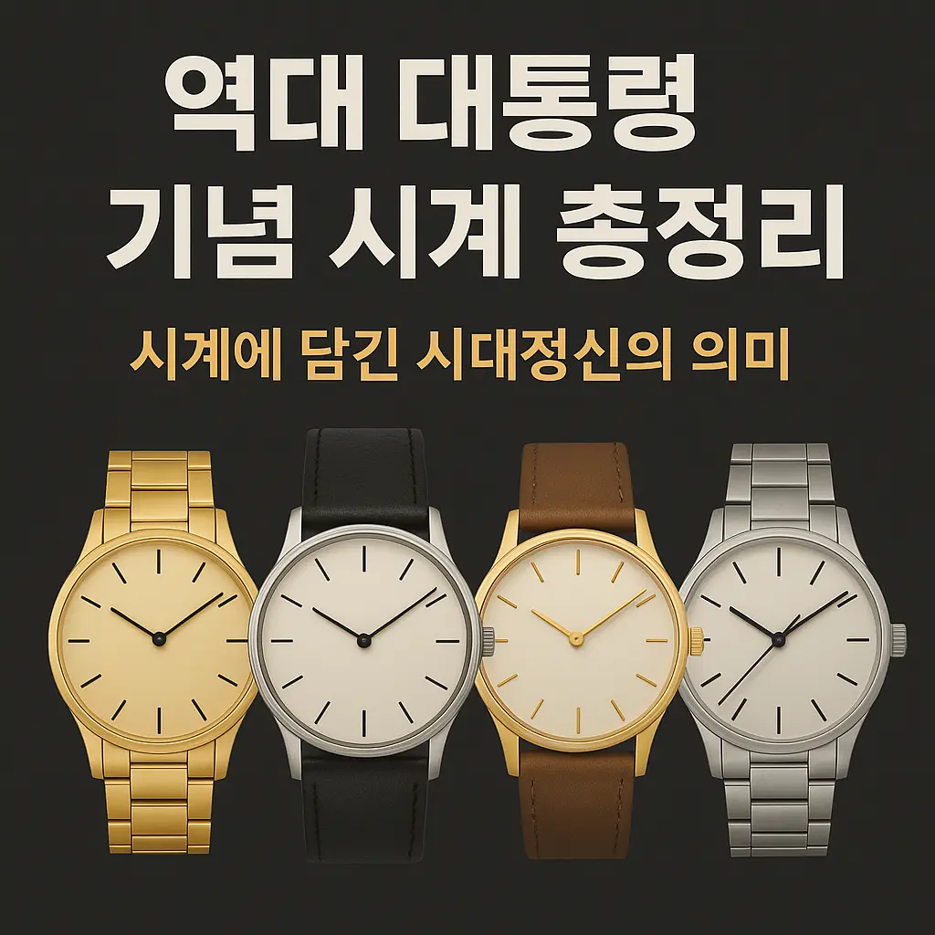 역대 대통령 기념 시계 디자인과 의미를 정리한 썸네일 이미지