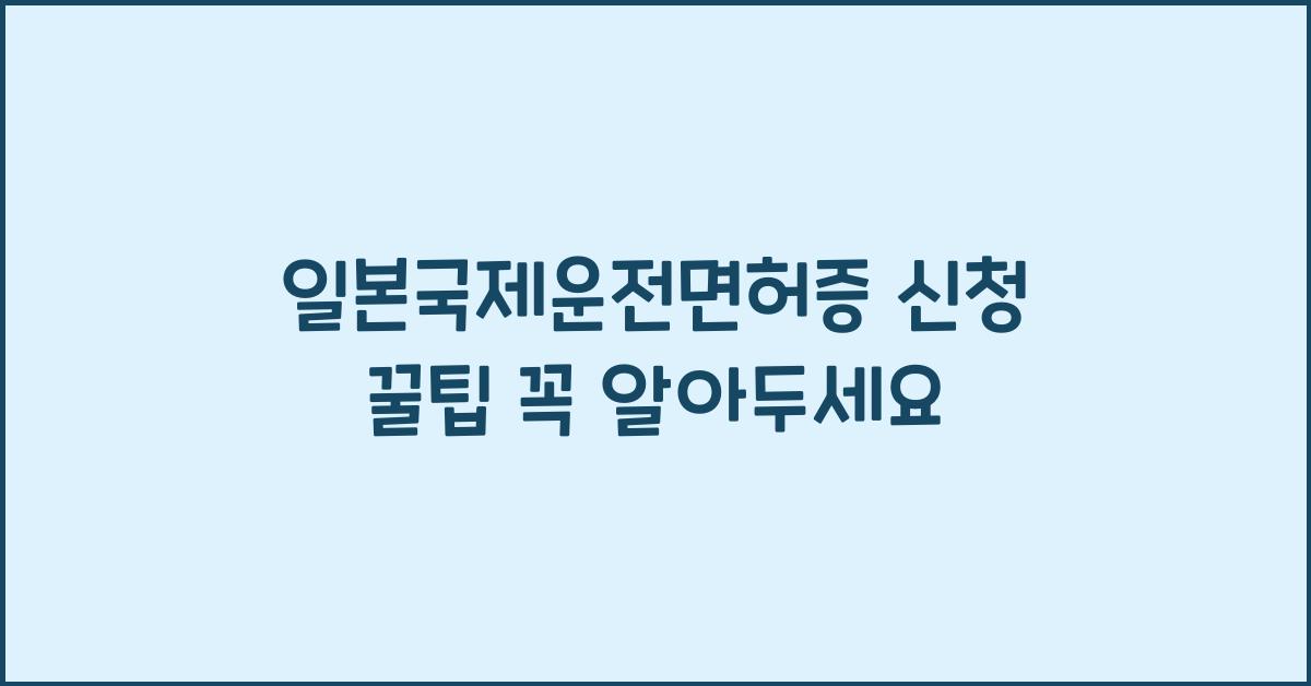 일본국제운전면허증