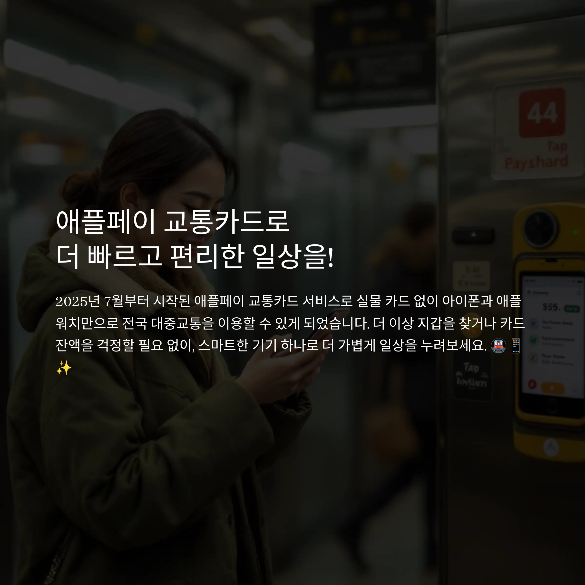 애플페이 교통카드로 더 빠르고 편리한 일상을
