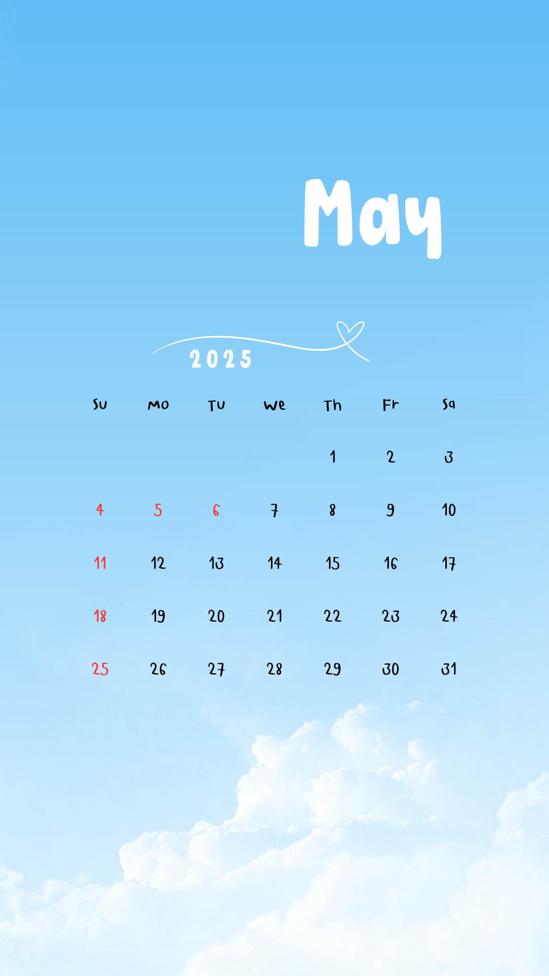 2025년 5월 달력 스마트폰 배경화면 이미지 그림 사진 모음