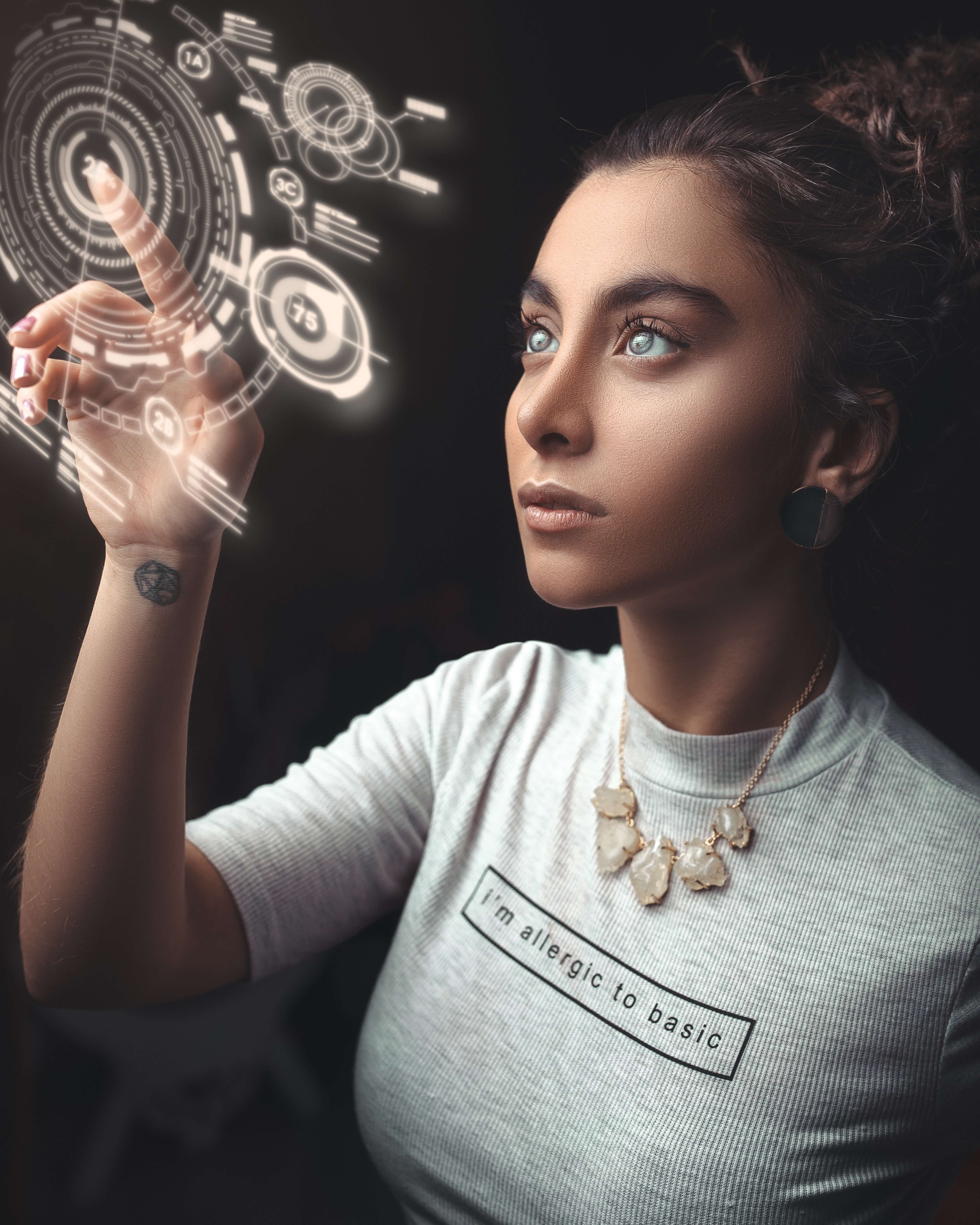 가상 세계의 체험하는 여성