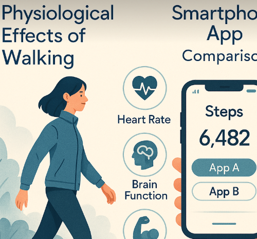 걷기의 생리학적 효과, 스마트폰 앱 활용 및 비교