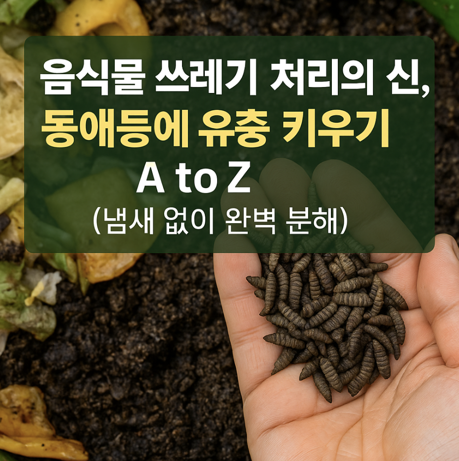 음식물 쓰레기 처리의 신, 동애등에 유충 키우기 A to Z (냄새 없이 완벽 분해)
