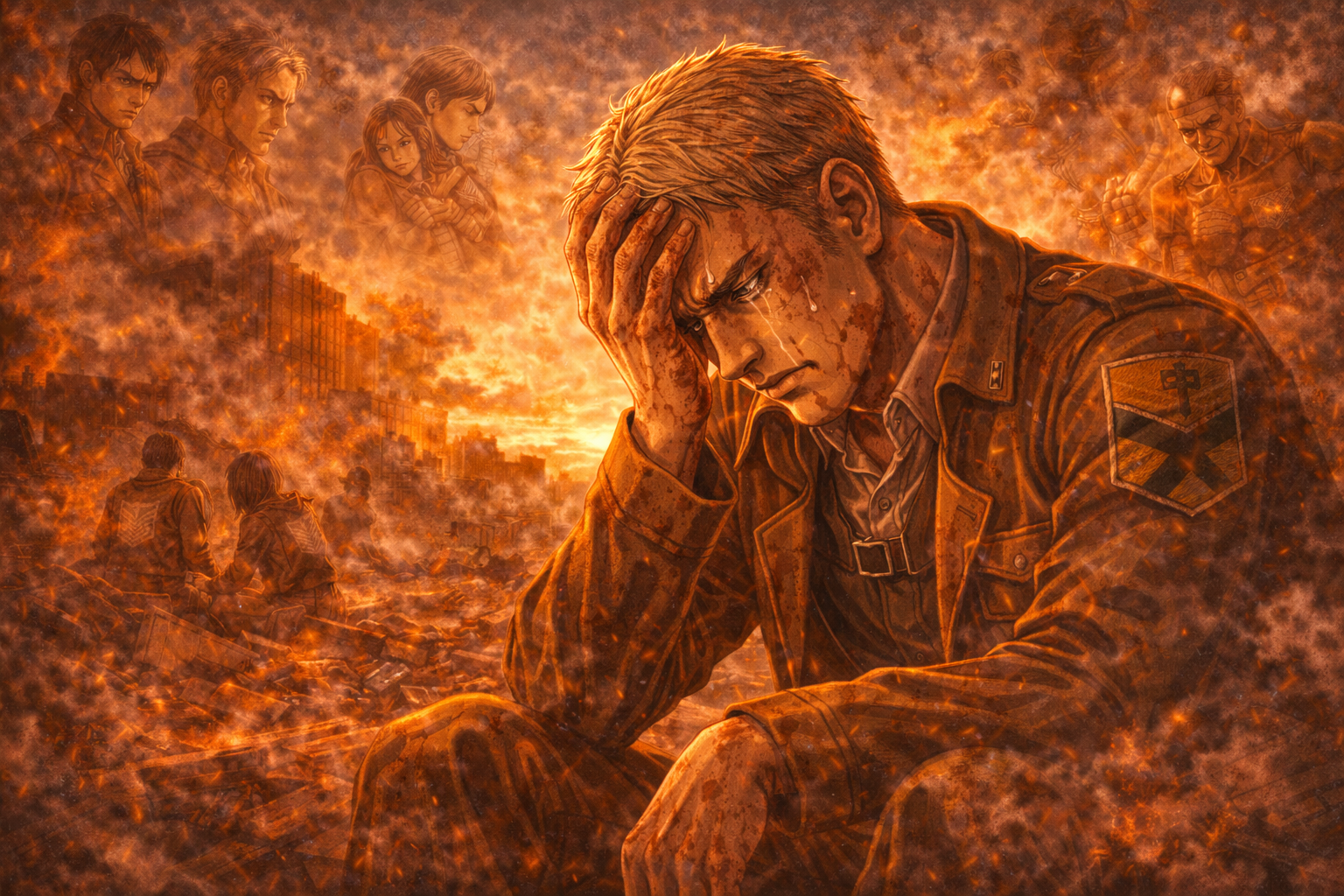 진격의 거인 라이너 브라운의 인각적인 모습