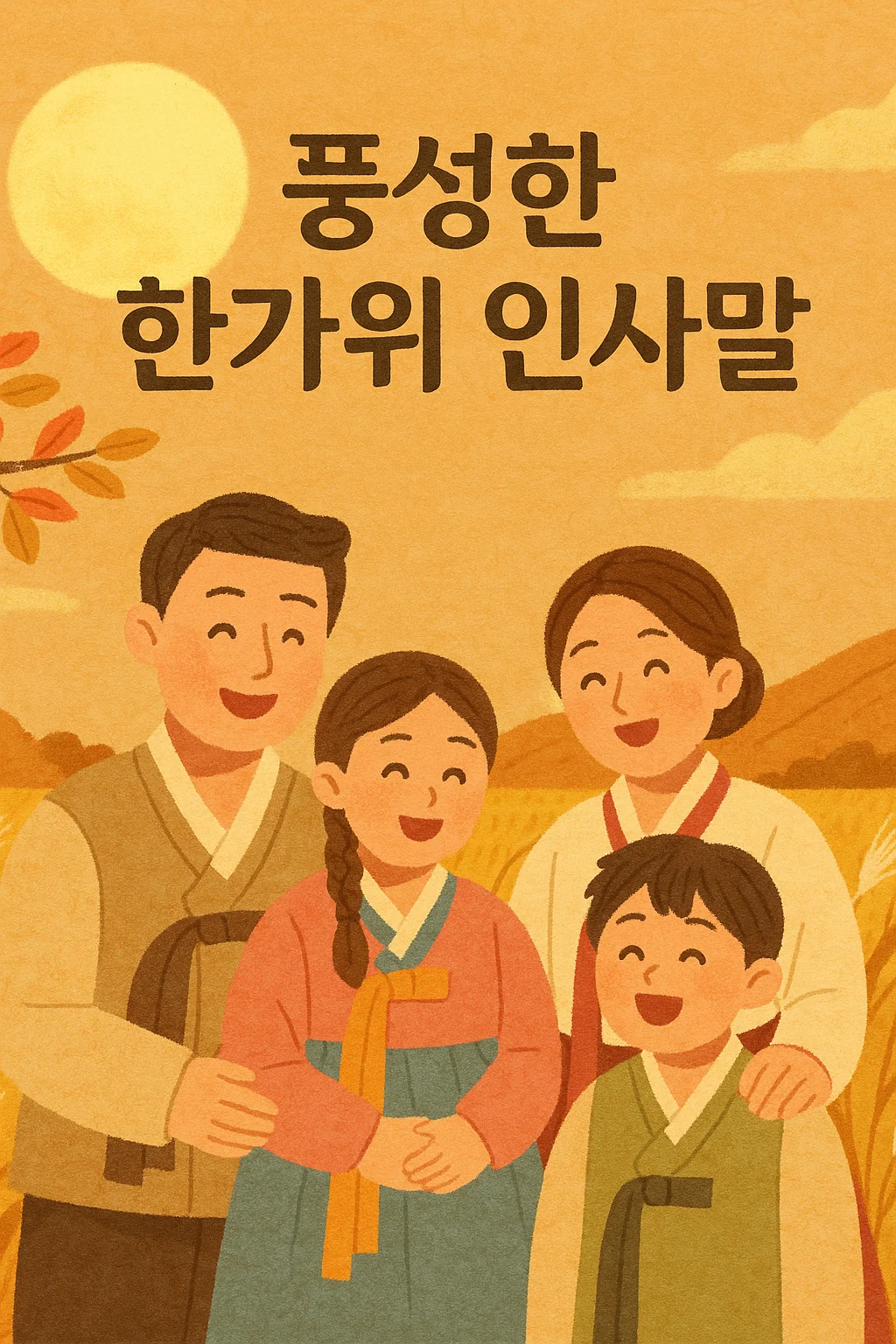 추석 인사말 문구 50가지, 가족·친구·직장·거래처별 추천