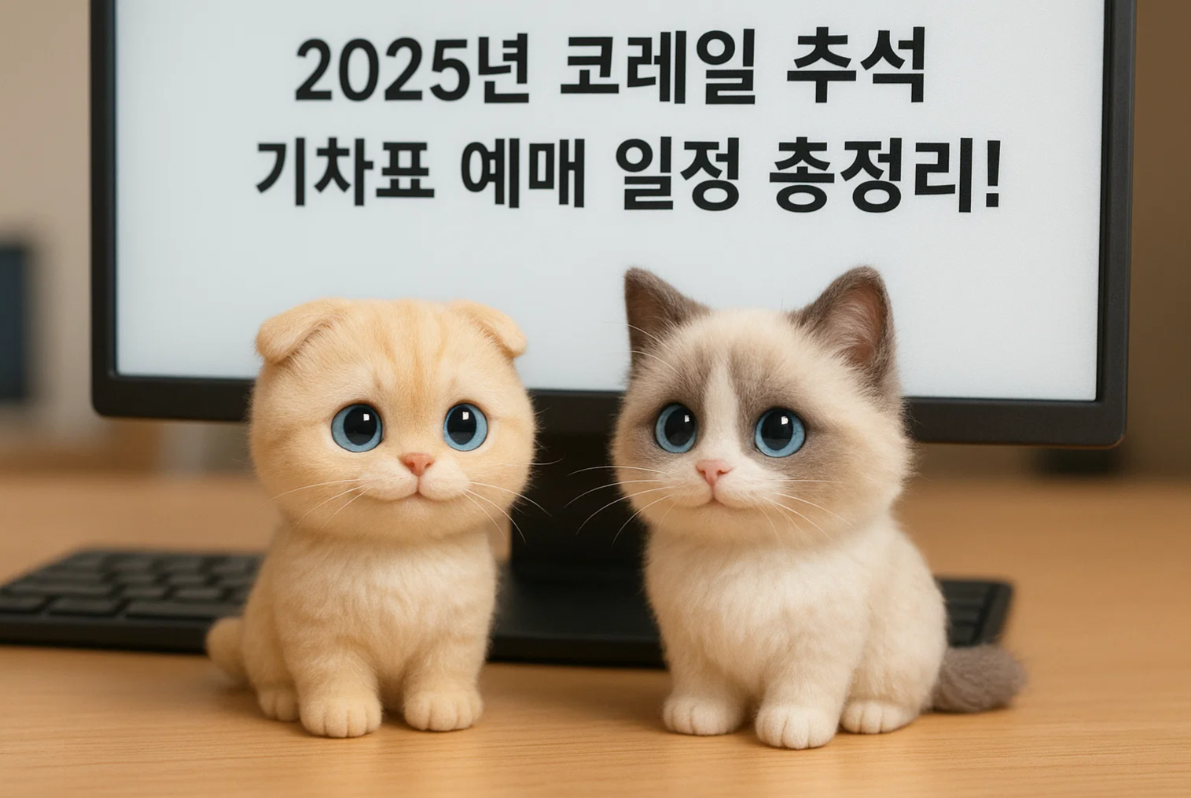 2025년 코레일 추석 기차표 예매 일정 총정리