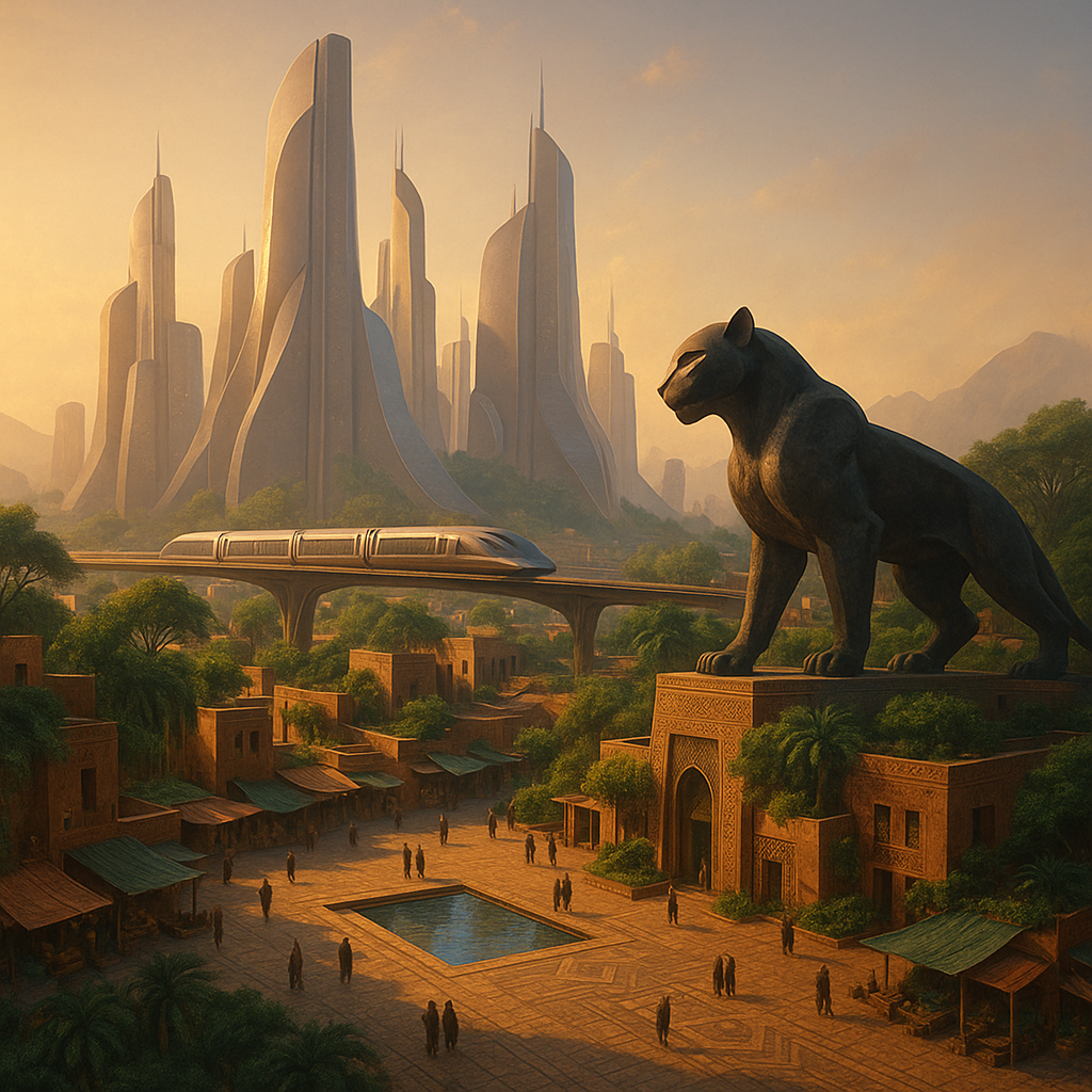 와칸다 도시 컨셉 아트