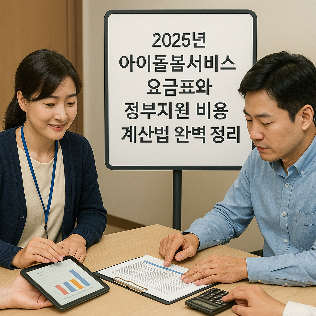 2025년 아이돌봄서비스 요금표와 정부지원 비용 계산법 완벽 정리