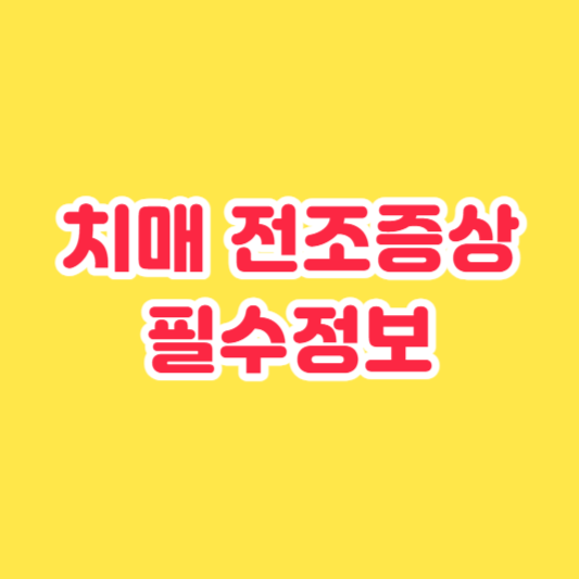 치매전조증상